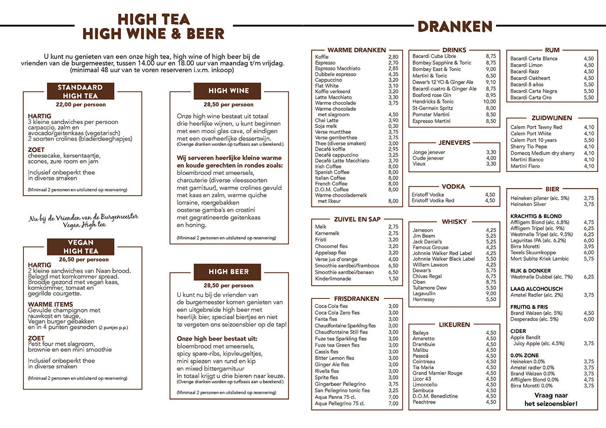 Arrangementen / dranken